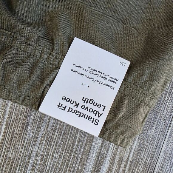 Nike Tech Fleece Shorts Olive Green Men's XL Lightweight Knit Side Zip Pocket LE - Picture 7 of 12